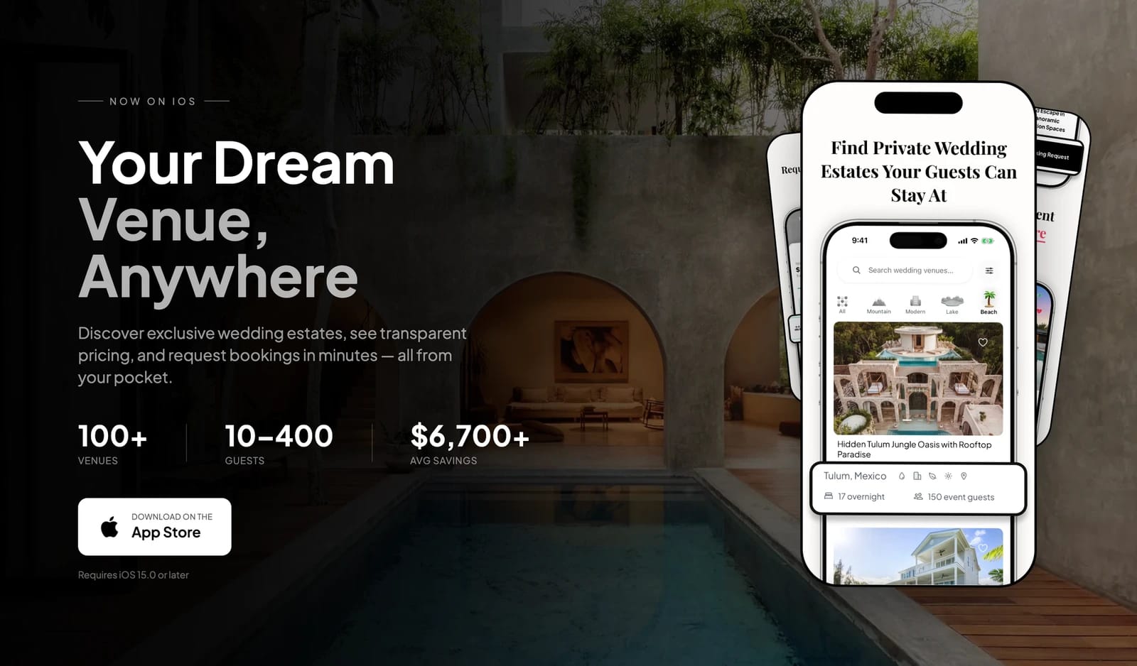 Featured image for The WedStay App Is Here: Find Your Dream Wedding Venue From Your Phone