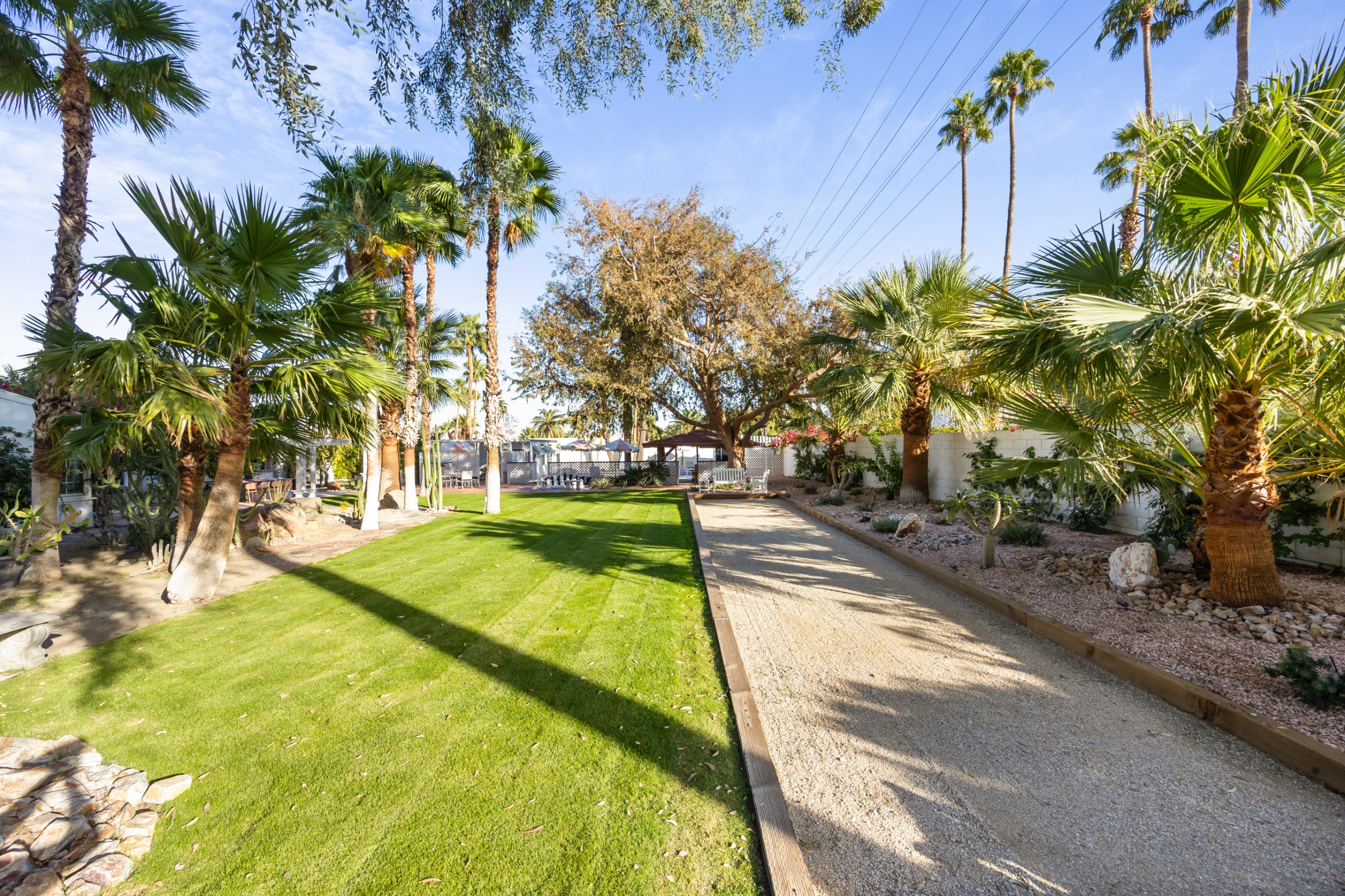 Event space at Palm Springs Wedding Estate with Retro Pool Vibes + Hollywood History