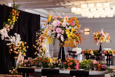 Luxury ballroom wedding inspiration at The Prestige Planning Co. — Palm Springs, CA. Real venue with overnight accommodations.