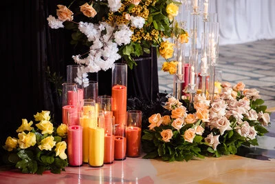 Romantic reception_table wedding inspiration at The Prestige Planning Co. — Palm Springs, CA. Real venue with overnight accommodations.