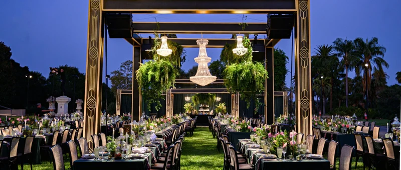 Luxury outdoor wedding inspiration at Town & Country Event Rentals — Santa Barbara, CA. Real venue with overnight accommodations.